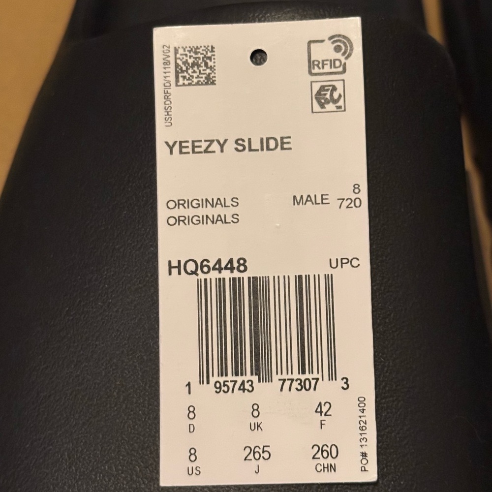 adidas Yeezy Slide Dark Gray Sandals - Picture 4 of 5